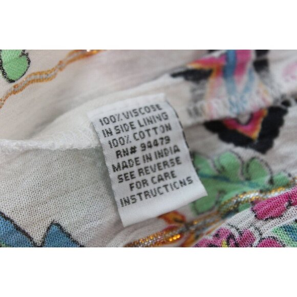 Anthropologie Maxi Dress Medium Colorful Paisley Boho Hippie Tiered Peasant - Picture 14 of 14